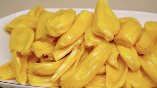 图：海南文昌的菠萝蜜果肉金黄，香味浓郁。